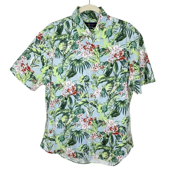 Ralph Lauren Mens Hawaiian Floral Button-Up Camp Shirt, XL - Picture 2 of 10